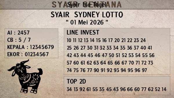Prediksi Sydney Lotto