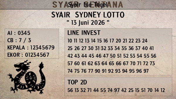 Prediksi Sydney Lotto