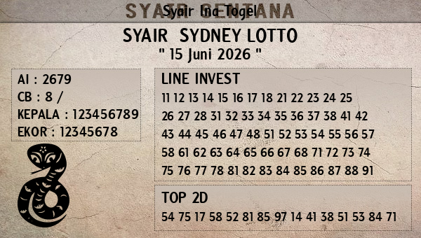 Prediksi Sydney Lotto