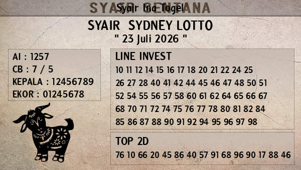 Prediksi Sydney Lotto