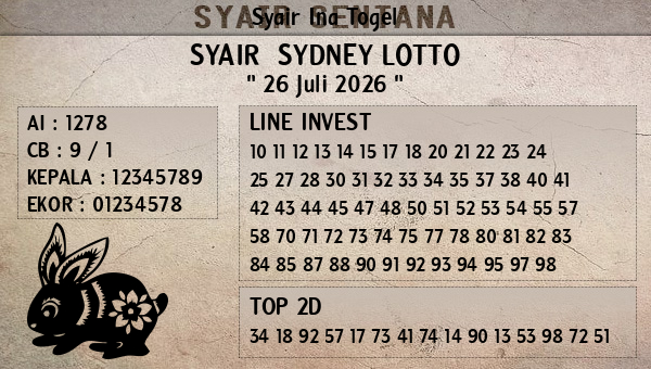 Prediksi Sydney Lotto