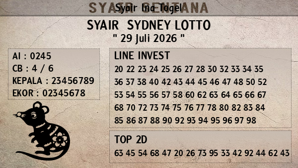 Prediksi Sydney Lotto