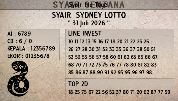 Prediksi Sydney Lotto