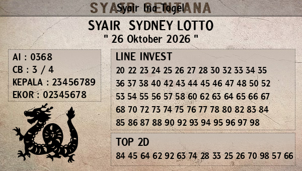 Prediksi Sydney Lotto