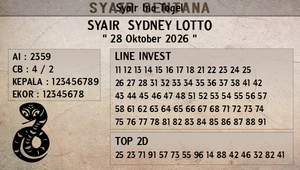 Prediksi Sydney Lotto